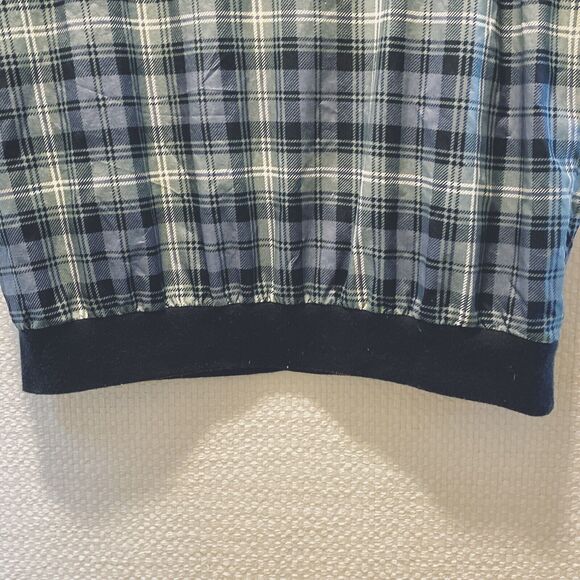 IZOD Golf Vest Adult Large Blue Green Plaid Windbreaker Casual Grandpa C… - Picture 6 of 6